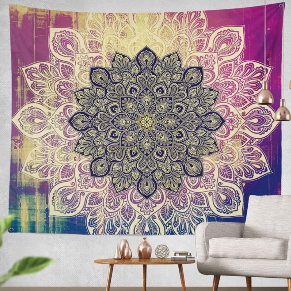 Indian Mandala Flower Wall Tapestry Hanging Boho Style  80" x 60"